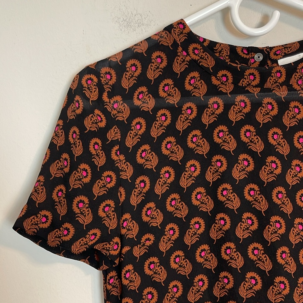 A.L.C. Silk Louise floral Dahlia print dress size 0 - Picture 3 of 5